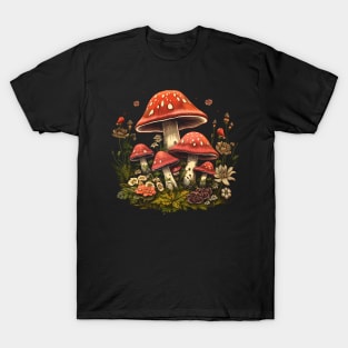 Earthly Elegance Murshroom Boho T-Shirts for Stylish Nature Lovers T-Shirt